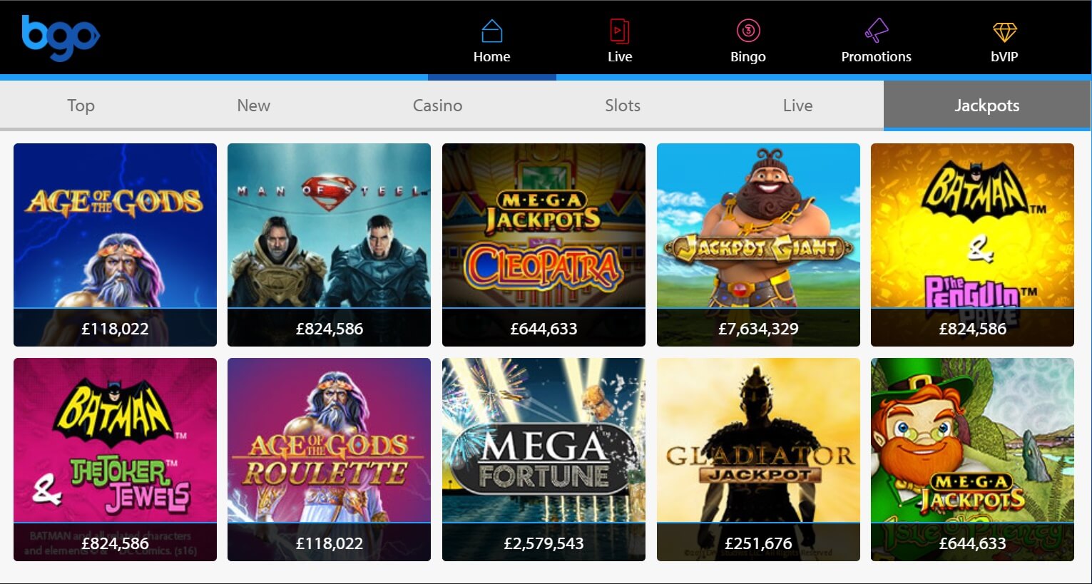bgo casino games and slots