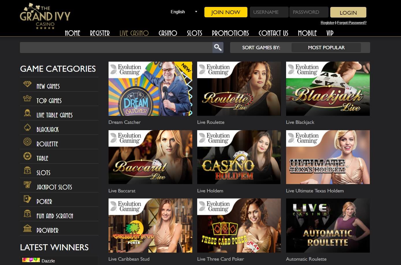 the grand ivy casinogames and slots